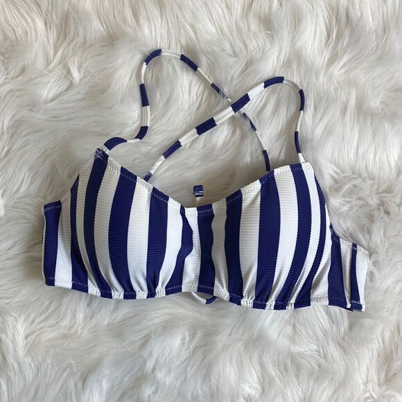 Shade & Shore striped underwire bikini top size 36B - Picture 1 of 4